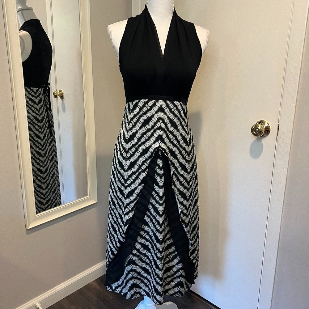 NWT Iris Setlakwe Designer Black and white sleeveless dress, Size 0